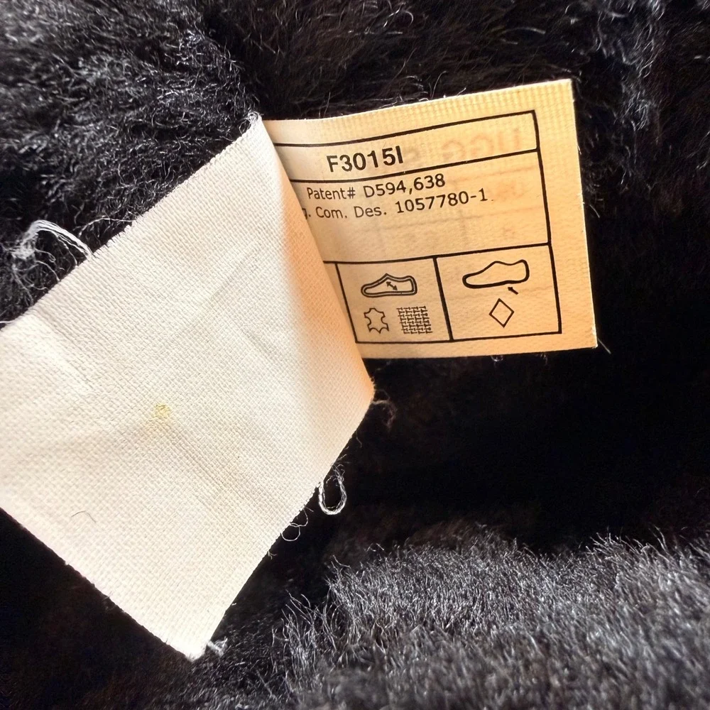UGG Australia Classic Short Boots Womens Size 8 Black Suede‎ Sheepskin Cozy